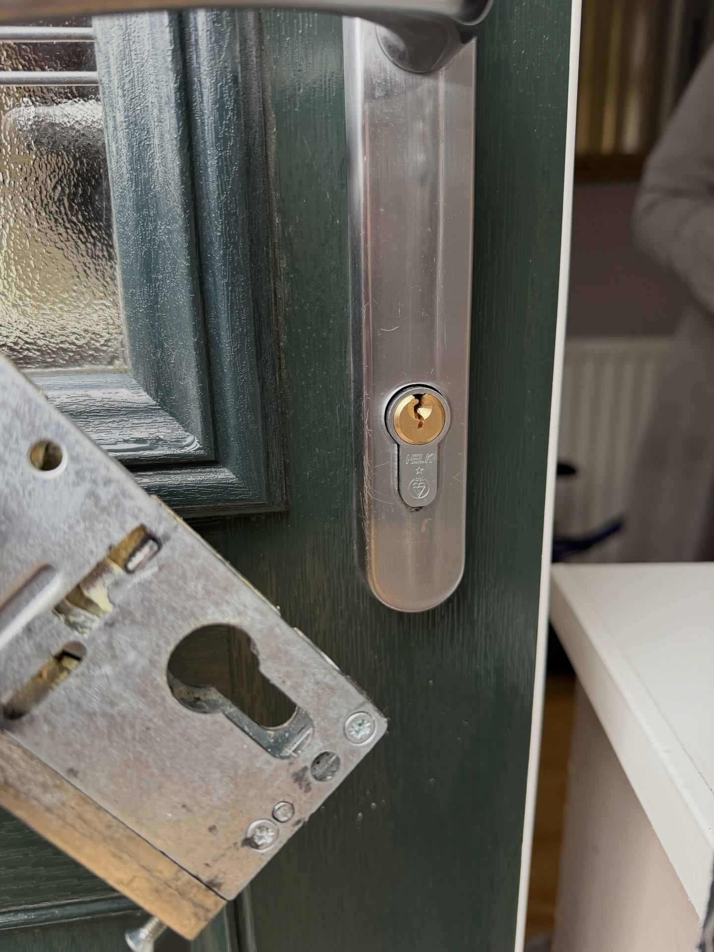Locksmaster multi point lock replaced on green composite door