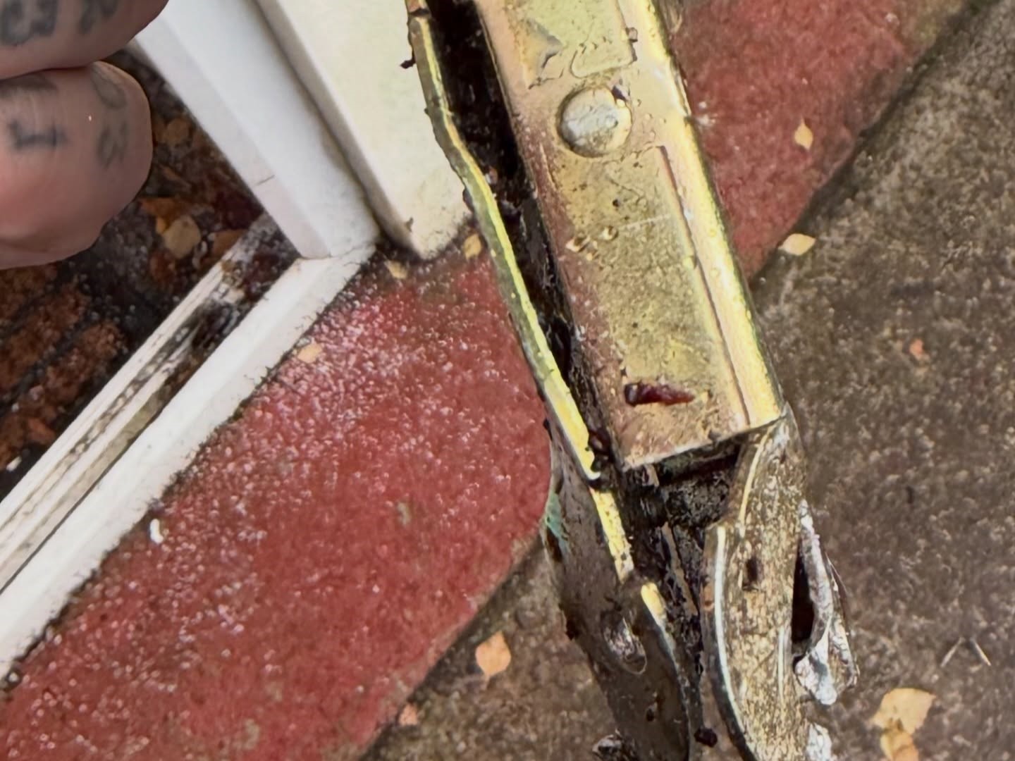 Upvc door lock mechanism damaged during burglary in Northumberland 