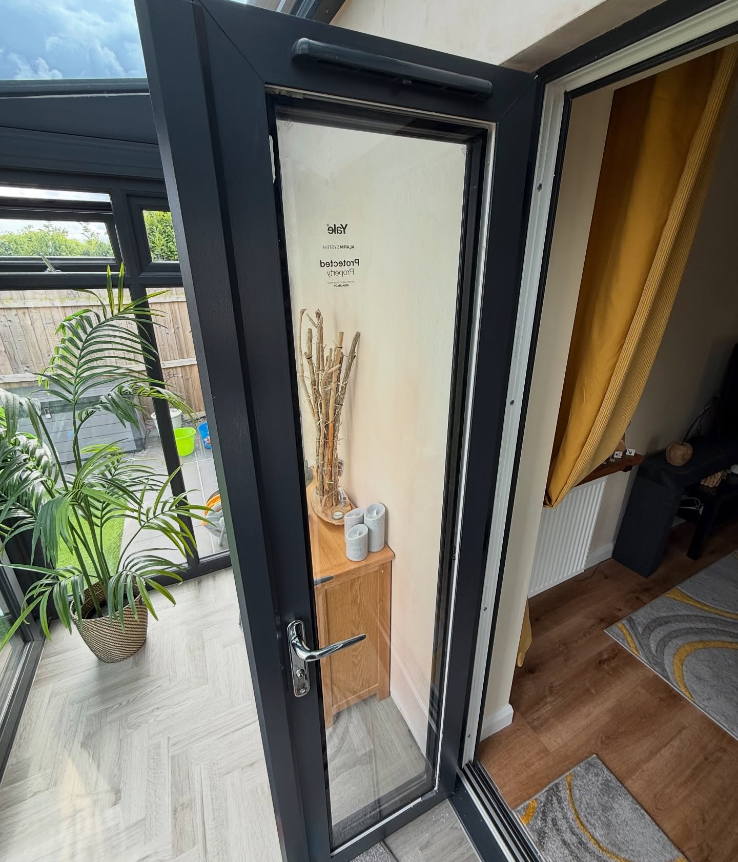 Grey Upvc door repaired in North Tyneside 