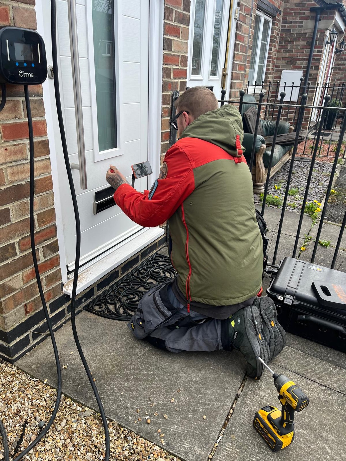 James Howland unlocking door in Northumberland using letter box tool and inspection camera 