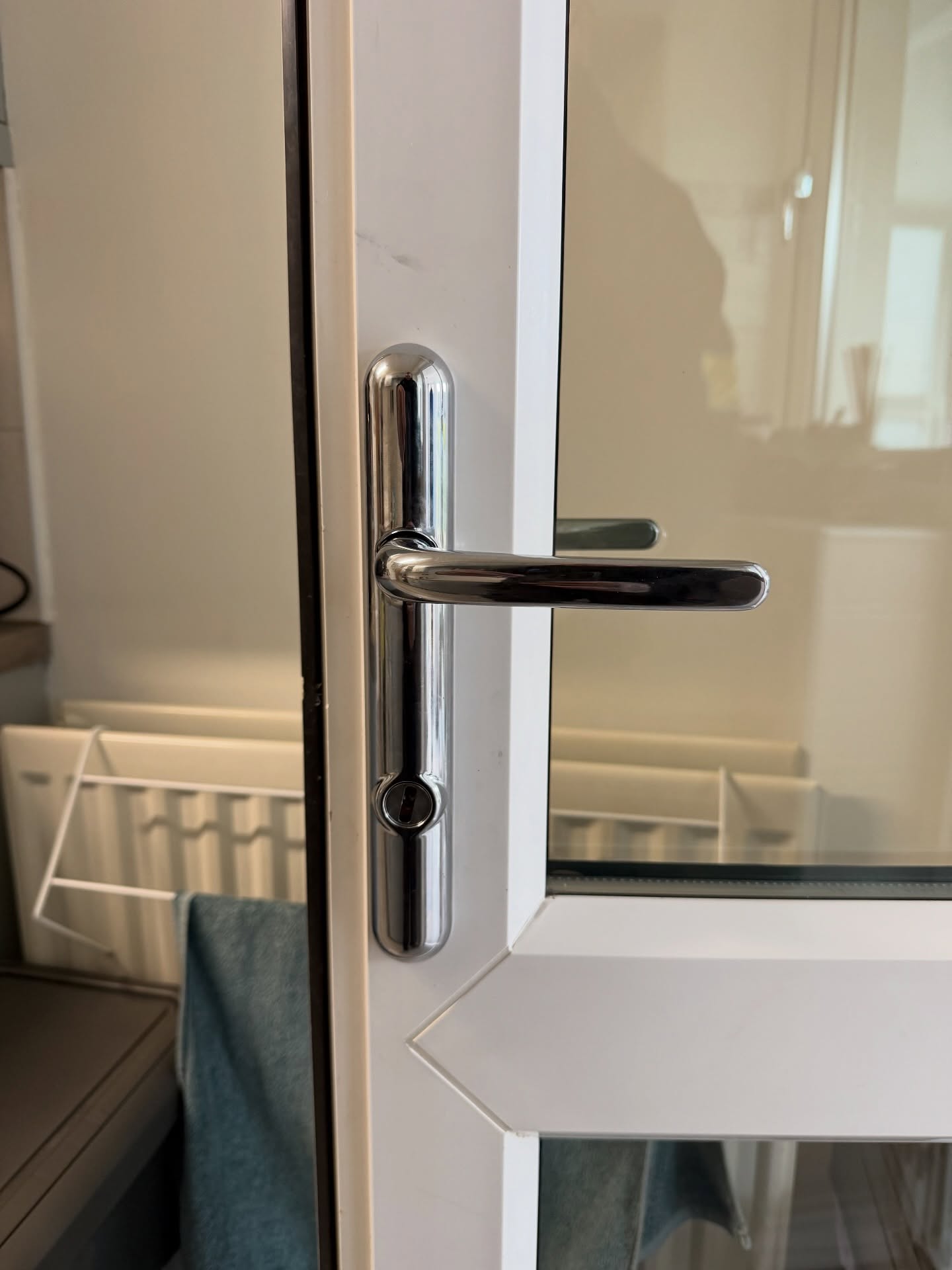 2 star handle security upgrade on upvc door in Whitley Bay