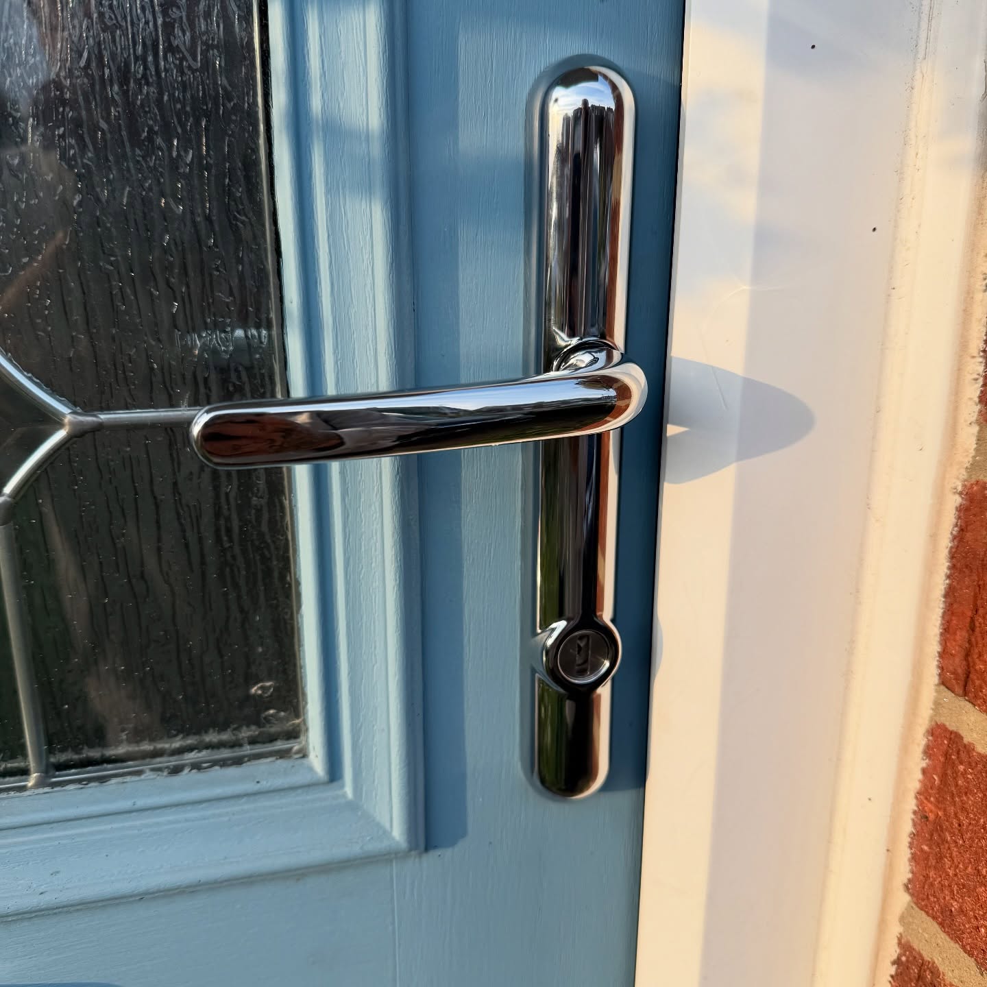 Composite door handle repaired